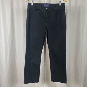 NYDJ Size 10 Lift Tuck Straight Leg Gemstone Gems Jeans High Rise Tummy Control